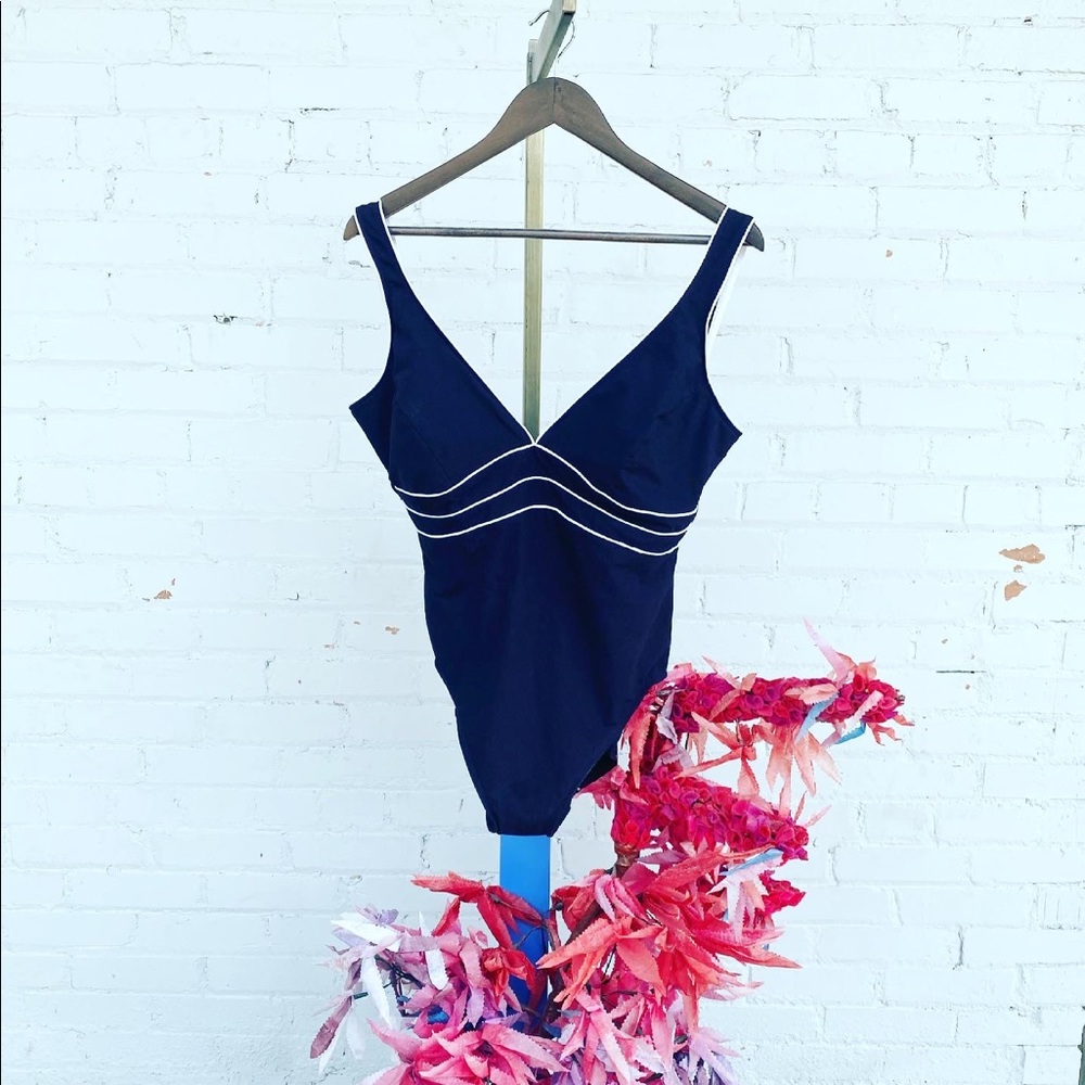 Vintage Black & white Robby Len Swimsuit